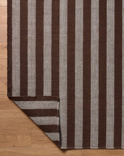 Carpeneto Brown Striped Outdoor Area Rug