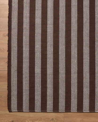 Carpeneto Brown Striped Outdoor Area Rug